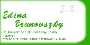 edina brunovszky business card